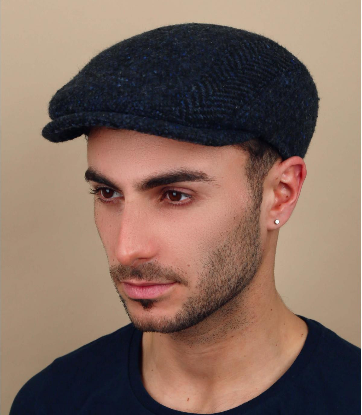 Schiebermütze marineblau Wolle Brandon Kursal Mix blau Schiebermütze marineblau Wolle Brandon Kursal Mix blau